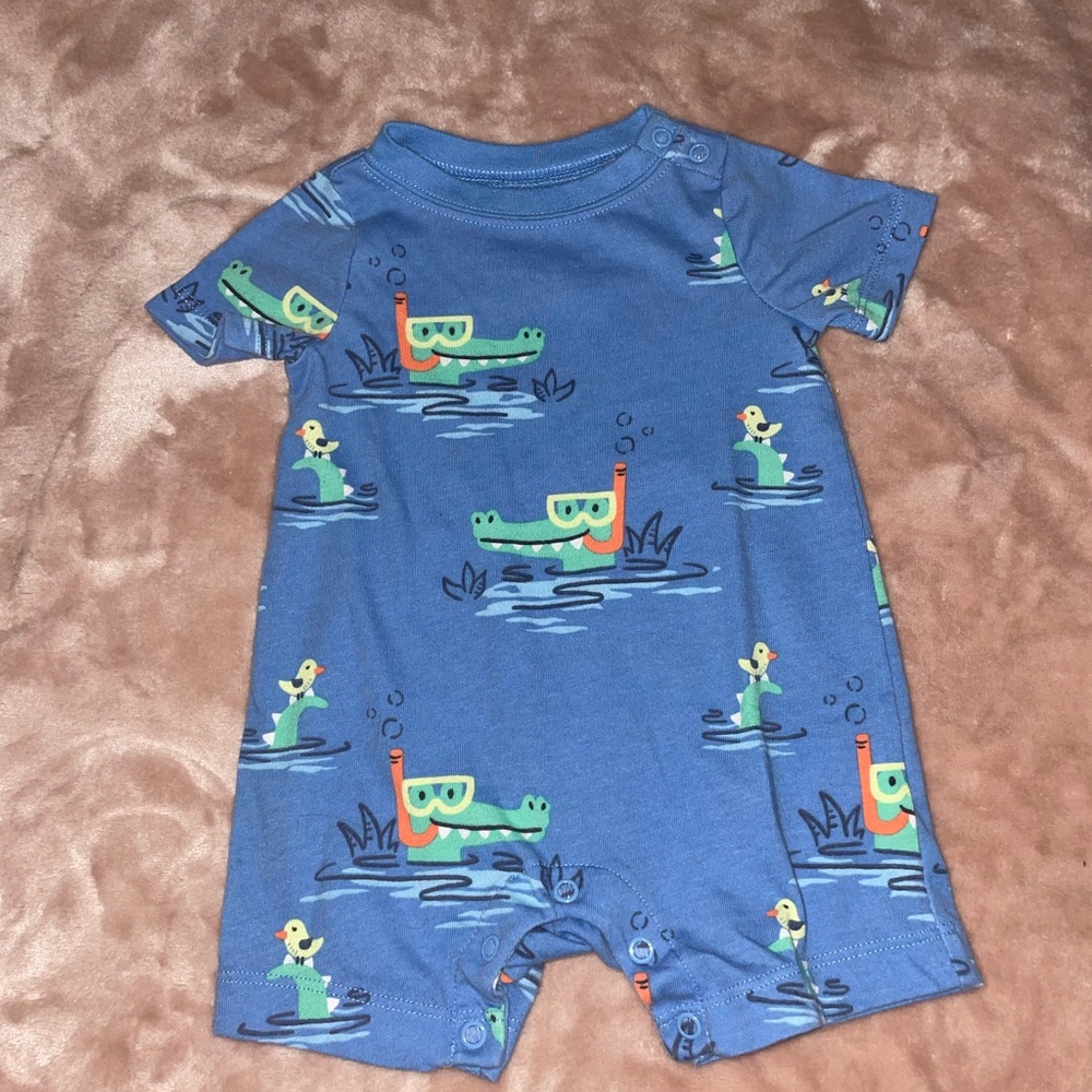 Garanimals Blue Alligator Print Bodysuit